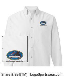 Mens Long Sleeve Oxford Shirt with Stain-Release Design Zoom